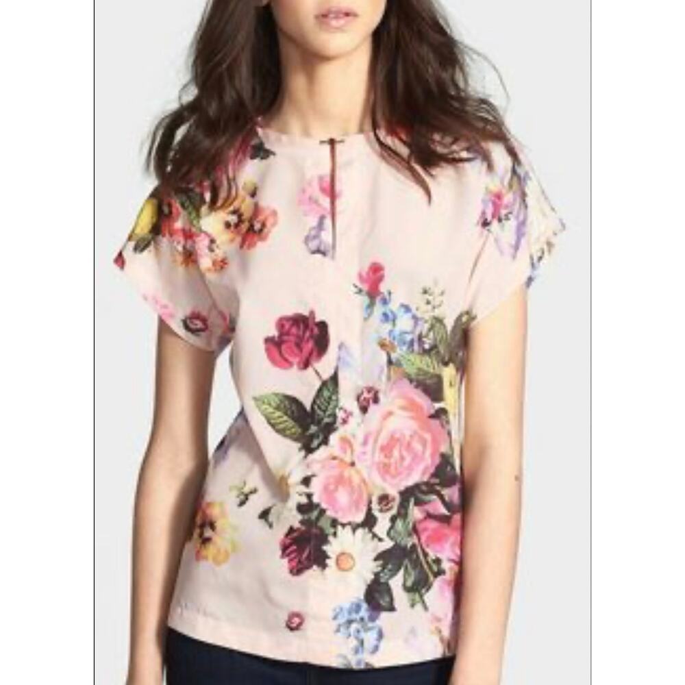Ted Baker | Edweena Nude Oil Painting Blouse - Picture 2 of 12